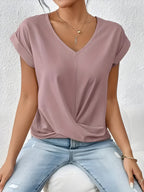 Meika™  | Women Classic Twist Detail V-Neck Top